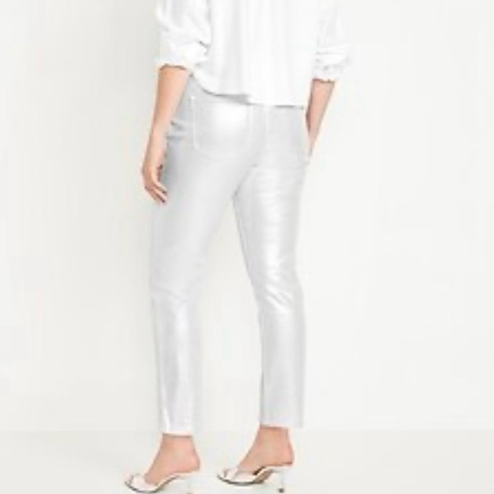 Old Navy Silver Ankle Pants